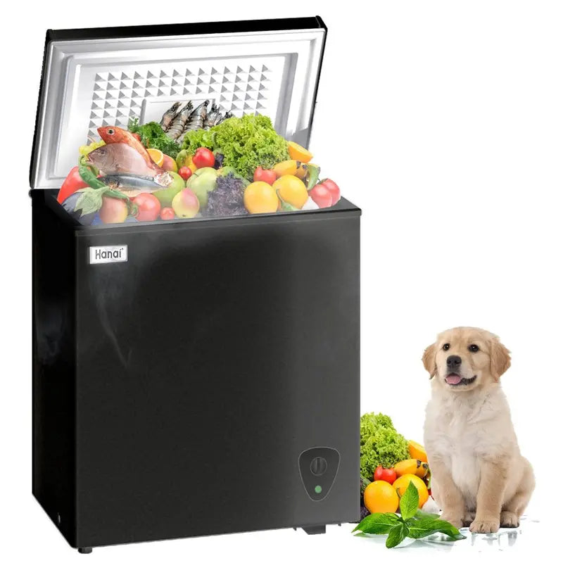 Wanai 3.5 Cu Ft Compact Chest Freezer â€?Energy Efficient, Removable Basket, Precise Temperature Dial