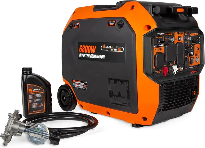 WEN 6800W Dual-Fuel Inverter Generator â€?RV-Ready with CO Detection & Quiet Operation