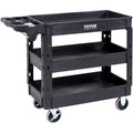 VEVOR Heavy-Duty 3-Tier Rolling Utility Cart â€?550 lb Capacity, Plastic Frame