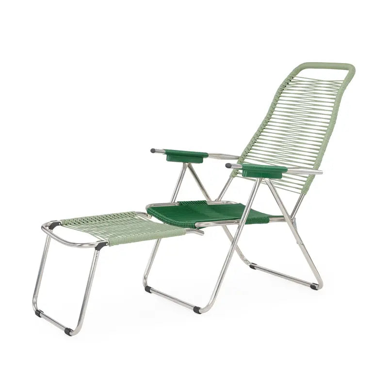 Spaghetti Outdoor Lounge Chair â€?Sage Green Woven Frame