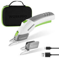 WORKPRO 4V Dual-Blade Cordless Electric Scissors â€?Rechargeable & Lightweight