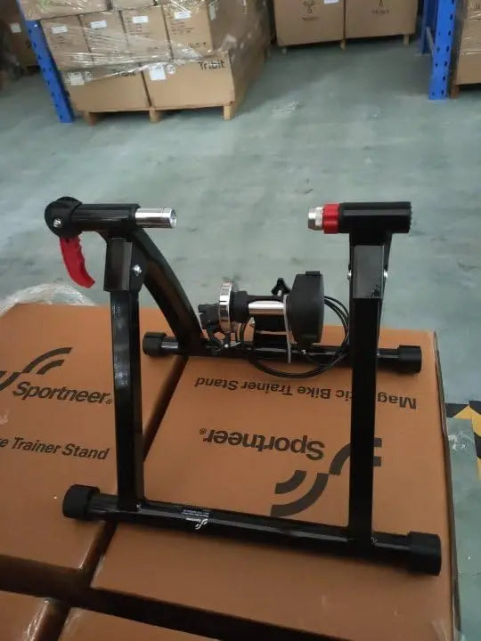 Sportneer Magnetic Indoor Bike Trainer â€?6-Level Resistance Stationary Cycling Stand with Noise-Reduction Wheel