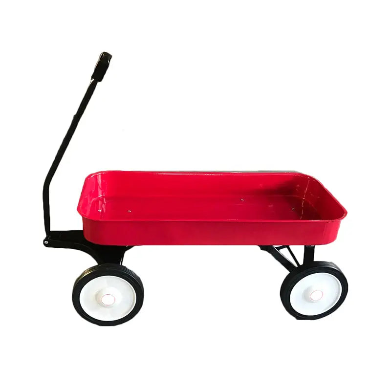Synergistic Children's Classic Pull Along Red Steel Wagon â€?Ages 3 Years and up