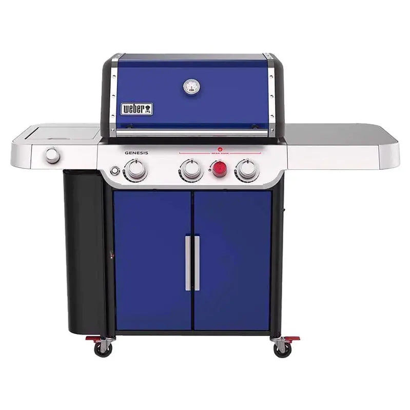 Weber Genesis E-335 Propane Grill â€?3-Burner, Stainless Steel, Deep Sea Blue Finish, Premium Gas BBQ