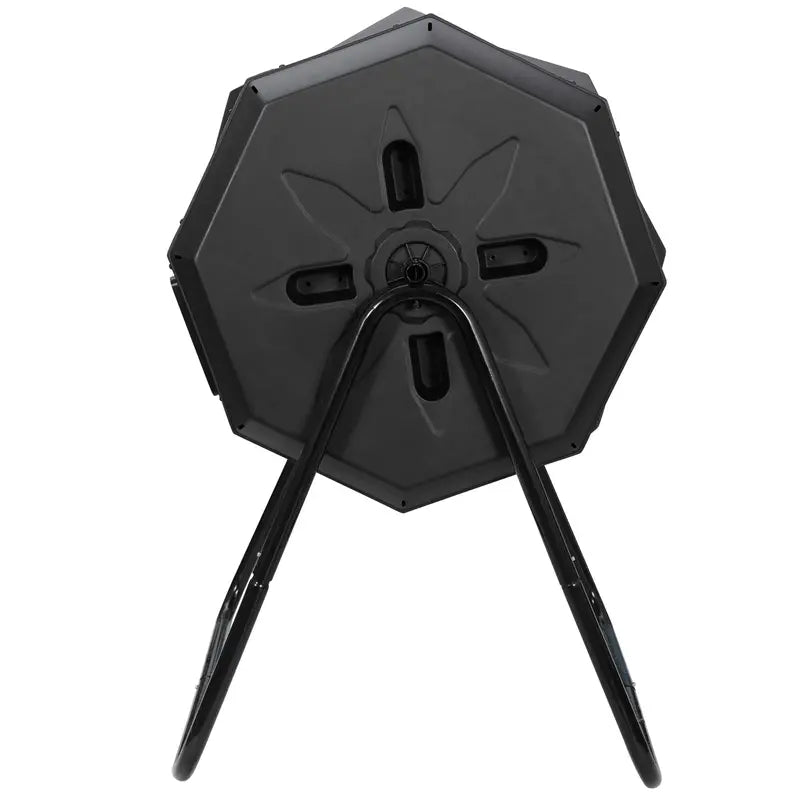 ZenSports 43Gal Outdoor Compost Tumbler Bin â€?Dual Chambers, Sliding Doors, Black,