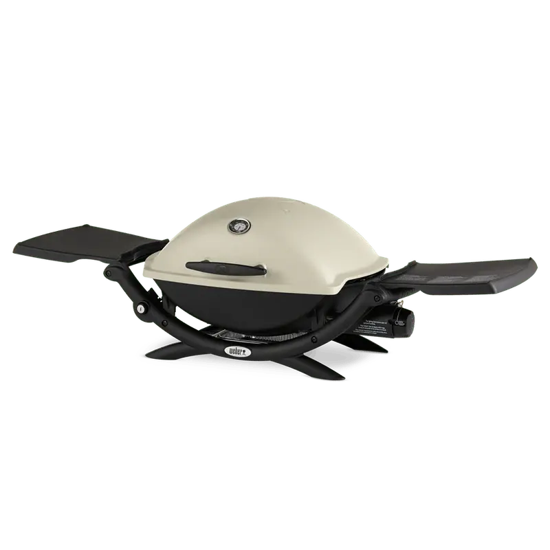 Weber Q 2200 Portable Gas Grill â€?Stainless Steel Burner, Cast-Iron Grates, and Foldable Side Tables