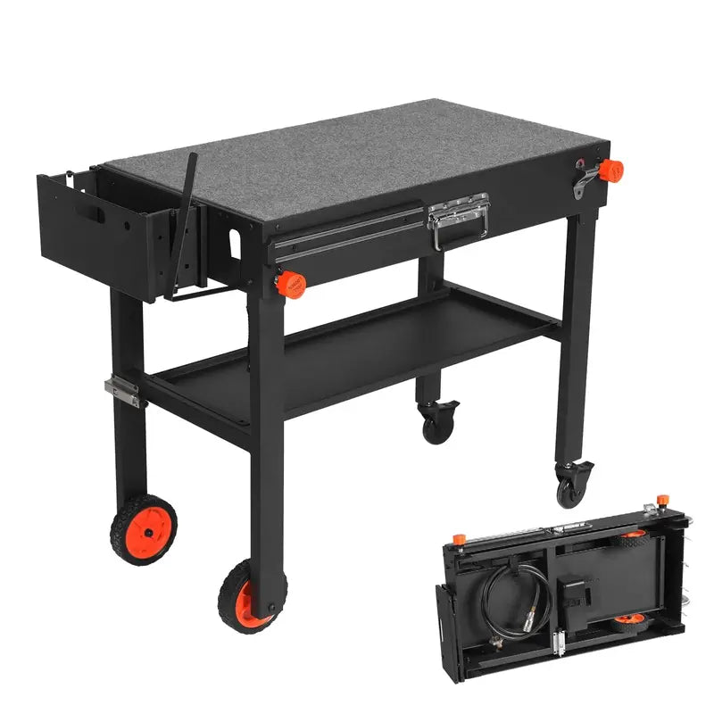 Yundasan Compact Portable Outdoor Grill Table â€?31-Inch Wide Folding BBQ Station