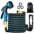 Amazingforless Expandable Water Garden Hose 100ft Upgraded Leakproof Lightweight No-Kink Garden Hose Flexible Expanding Water Garden Hose(Black/Blue),