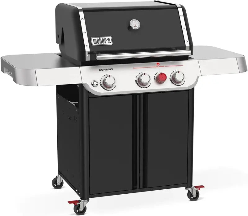 Weber Genesis E-325 Liquid Propane Grill â€?Sleek Black Finish, 3-Burner System, Premium Outdoor Cooking Performance