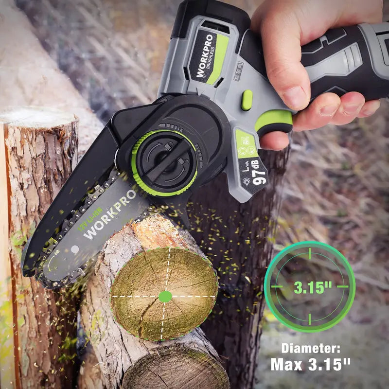 WORKPRO 3-in-1 Cordless Power Tool Kit â€?Detail Belt Sander, Mini Chainsaw & Electric Blower