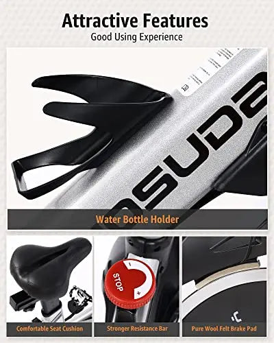YOSUDA Indoor Cycling Bike Stationary with Ipad Mount   Comfortable Seat Cushion