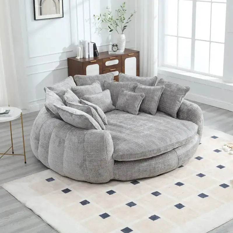 Spacious Double Loaf Sofa Bed â€?Oversized Convertible Design with Supportive Armrests