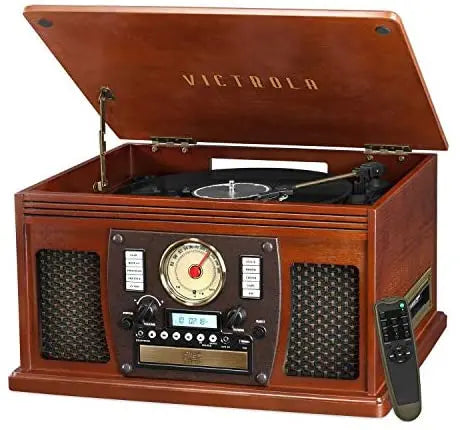 Victrola 8-in-1 Bluetooth Record Player â€?Turntable with Built-in Speakers & Wireless Streaming
