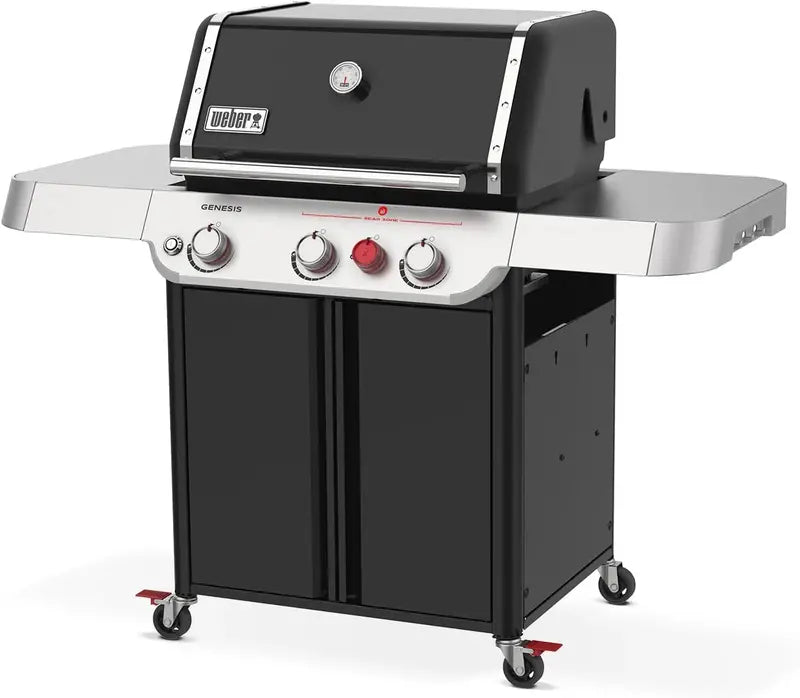 Weber Genesis E-325 Liquid Propane Grill â€?Sleek Black Finish, 3-Burner System, Premium Outdoor Cooking Performance