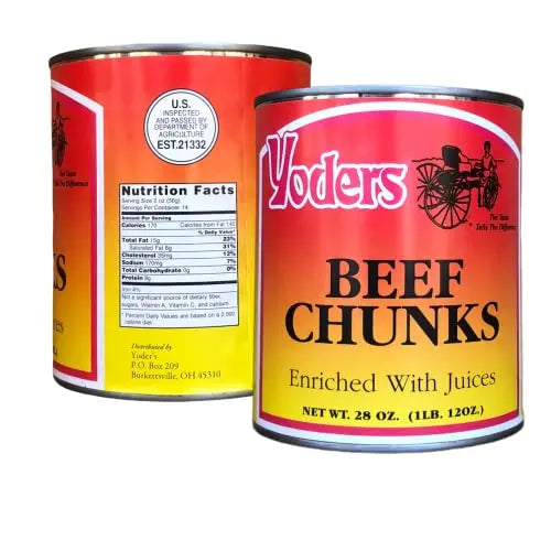 Yoder's Premium Canned Meat Variety Pack: Beef, Chicken, Hamburger, Turkey, Pork, Sausage â€?12 Cans/Full Case