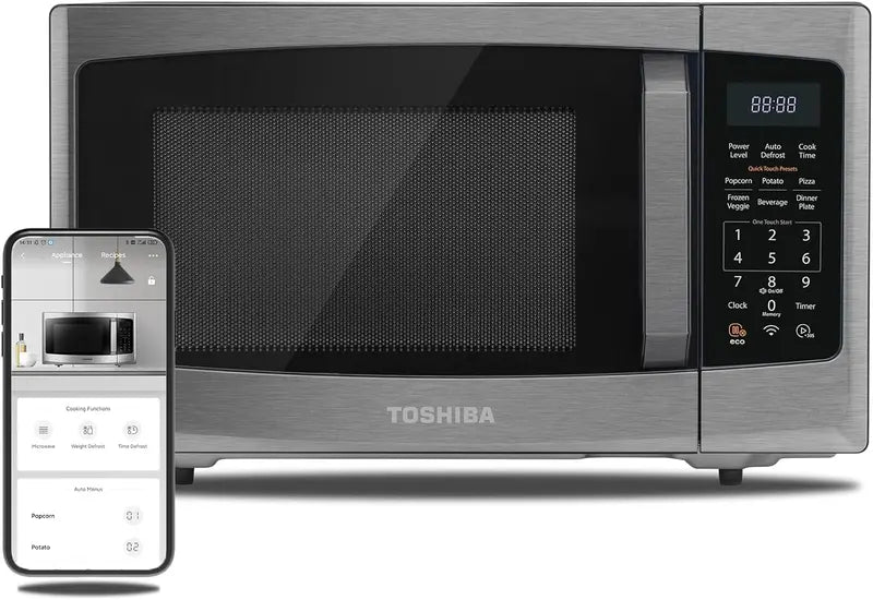 Toshiba ML-EC42P(SS) 4-in-1 Countertop Microwave Oven â€?Convection, Air Fryer, Smart Sensor Cooking, 1.5 Cu Ft, 1000W, Silver