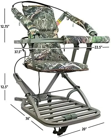 Summit Viper SD Lightweight Climbing Treestand â€?Aluminum Frame, Padded Seat, 300-Lb Capacity + Safety Harness