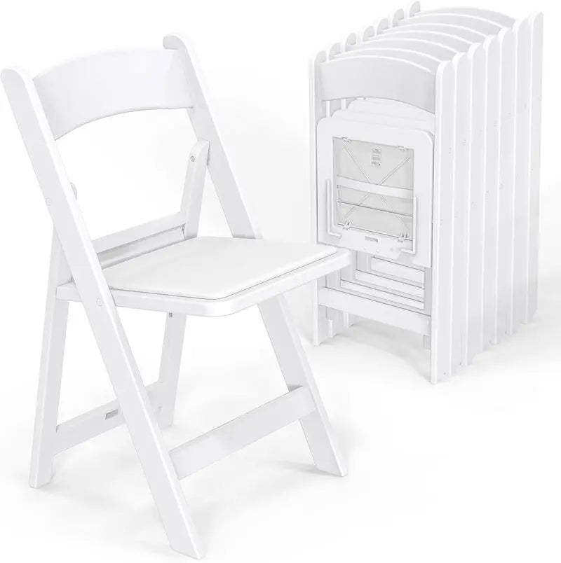 VINGLI Resin Folding Chair â€?Lightweight Plastic Seat with Cushioned Comfort and Easy Storage
