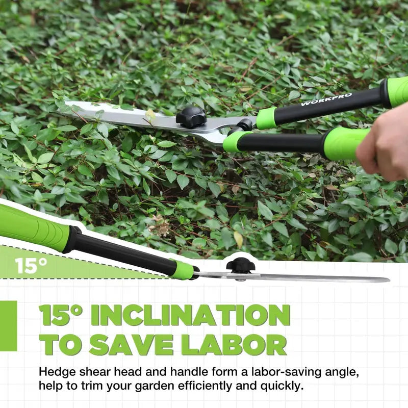 WORKPRO 23-Inch Manual Hedge Shears â€?Professional-Grade Trimming Tool