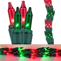 9' Garland Lights 300 Red/Green Lamps Green Wire