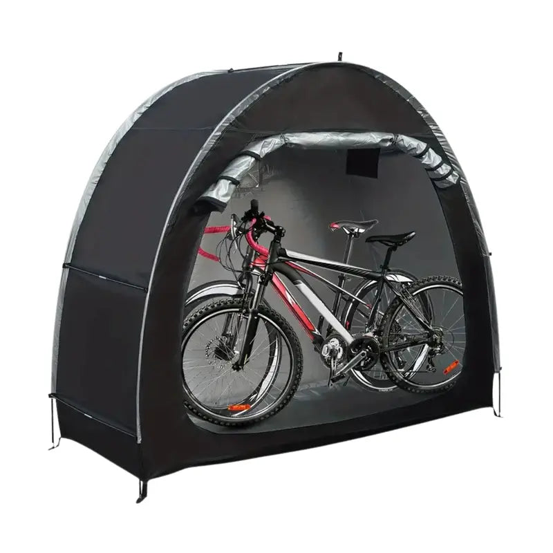 WeatherShield Dual-Bike Storage Tent â€?Waterproof, UV-Resistant Cover for Two Bicycles