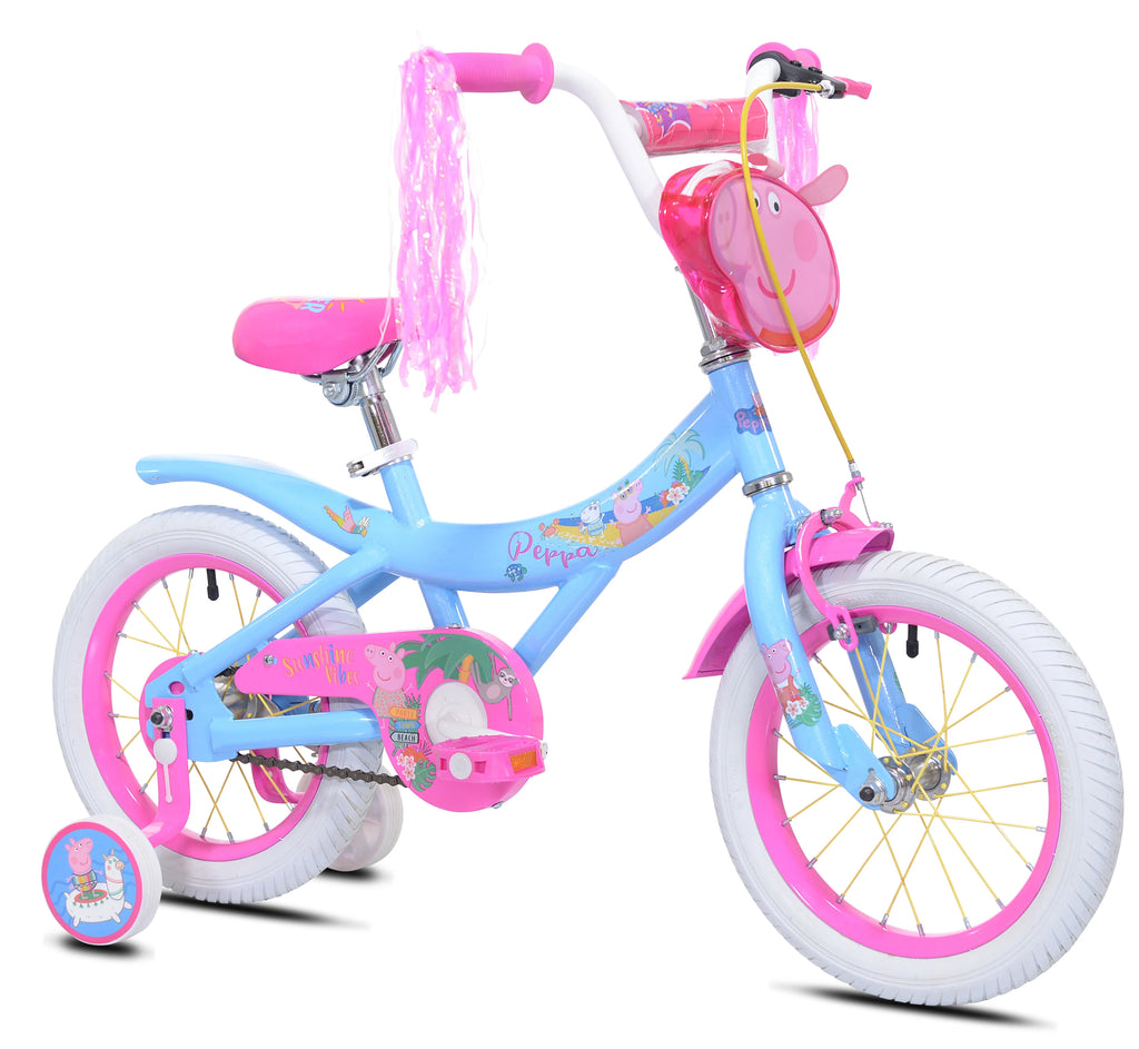 Bicycles 14" Peppa Pig Sunshine Vibes Girls Bicycle, Blue and Pink