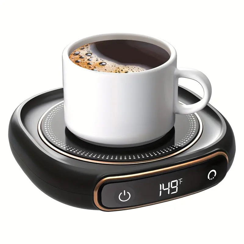 USB-Powered Smart Mug Warmer â€?Adjustable Heat Settings for Desk Use