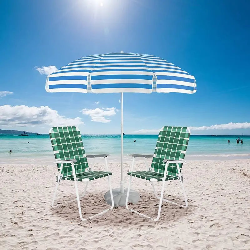 VINGLI 2-Piece Outdoor Folding Chair Set â€?Webbed Patio Lawn Chairs for Beach, Camping, or Backyard Use