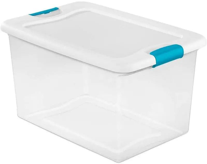Sterilite 64-Quart Clear Storage Totes with Lids â€?Set of Six Durable Bins