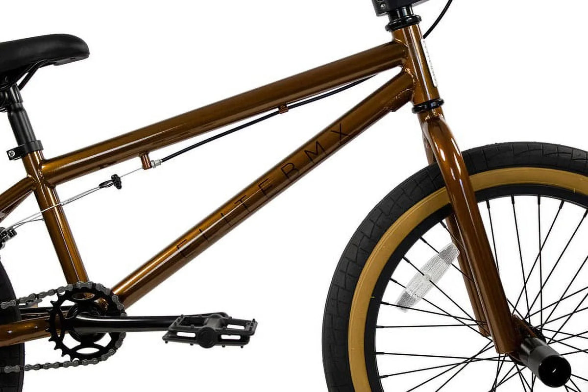 Elite BMX Bicycle 20 Freestyle Bike - Stealth Blue Purple Ideal for Ages 7 to 18 Years