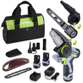 WORKPRO 3-in-1 Cordless Power Tool Kit â€?Detail Belt Sander, Mini Chainsaw & Electric Blower