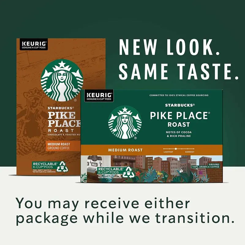 Starbucks Pike Place Roast Medium Coffee K-Cups 96-Count â€?100% Arabica, Keurig Compatible