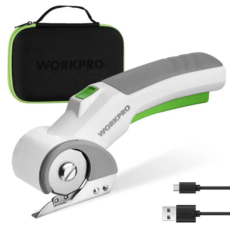 WORKPRO 4V Cordless Electric Scissors â€?Compact Rechargeable Cutting Tool