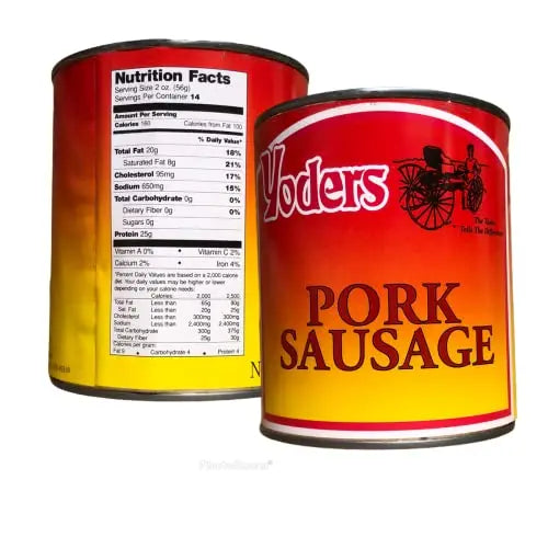 Yoder's Premium Canned Meat Variety Pack: Beef, Chicken, Hamburger, Turkey, Pork, Sausage â€?12 Cans/Full Case