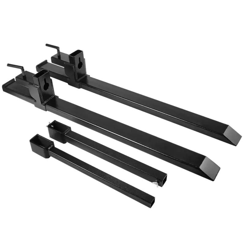 Vevor 43â€?Clamp On Pallet Forks with Adjustable Bar, 1500lb Capacity, Heavy Duty Steel for Tractors