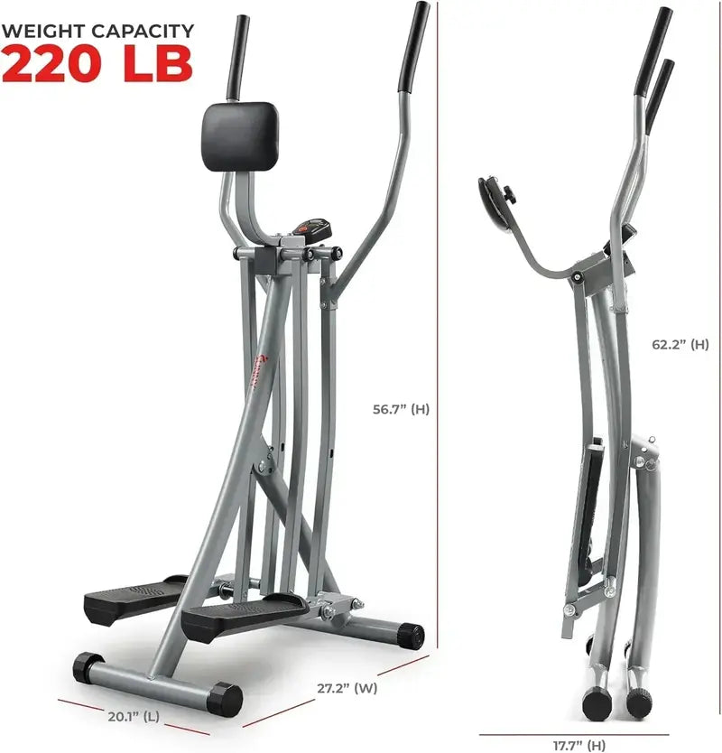 Sunny Health & Fitness Smart Air Walker â€?Low-Impact Elliptical with 30-Inch Stride & Glider Motion
