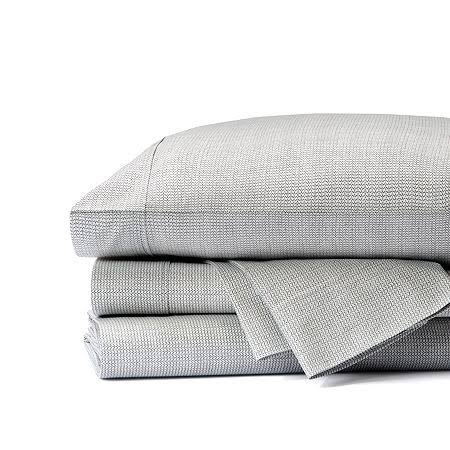 Fieldcrest 300 Thread Count Cotton Percale Sheet Set | Gray | One Size | Sheets Sheet Sets