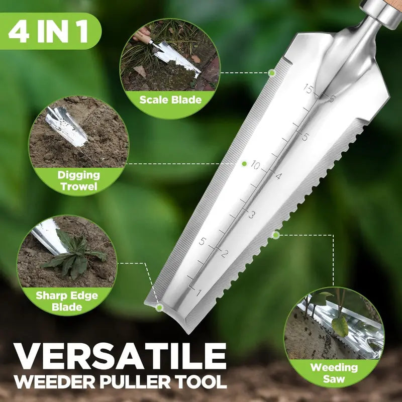 WORKPRO 3-Piece Garden Weed Removal Set â€?Crack Weeder & Hand Trowel