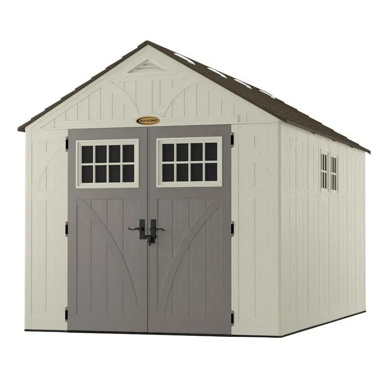 Tremont 8â€?x 13â€?Heavy-Duty Plastic Storage Shed â€?Weather-Resistant Outdoor Utility Shelter