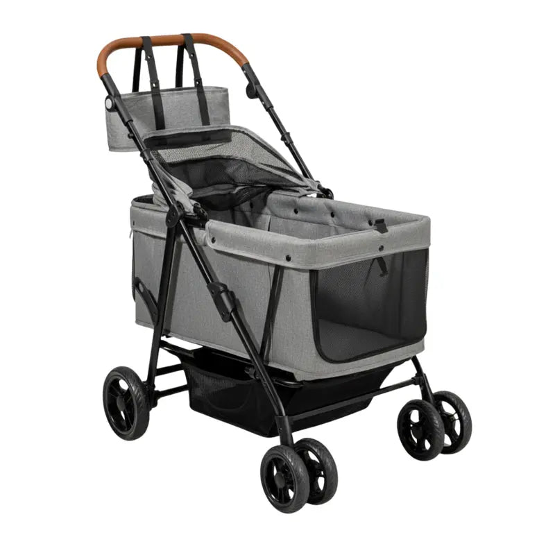 Spacious Ventilated Dog Stroller for Medium to Large Breeds