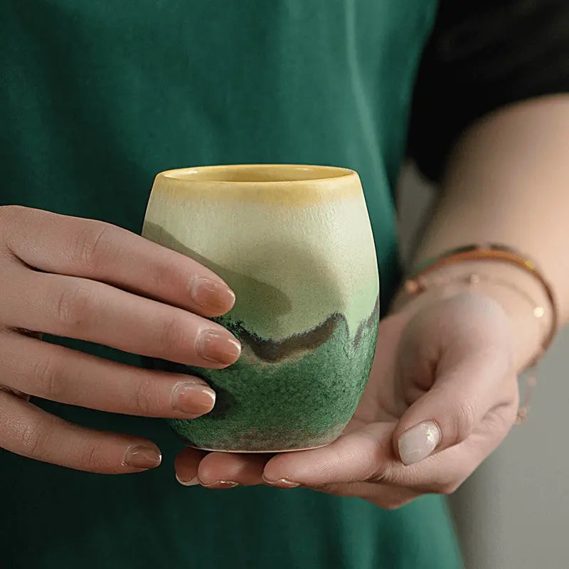 Zonema Natural-Glaze Ceramic Espresso Mug â€?Handcrafted Matte Finish