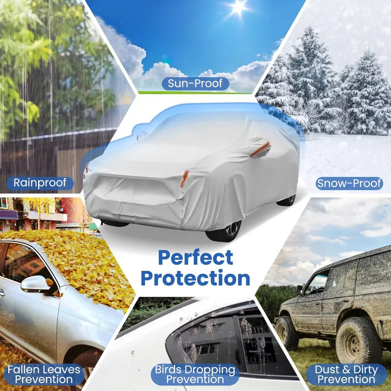 SUV-Specific Car Cover â€?200-Inch Heavy-Duty Rain, Sun & UV Shield for BMW, Honda, Lexus & Mercedes-Benz