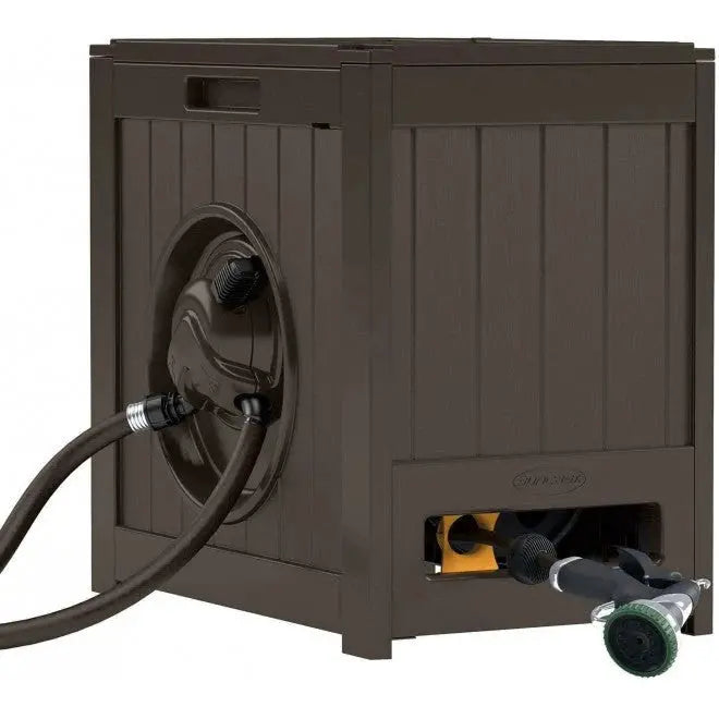 Suncast Aquawinder Auto-Rewind Hose Reel â€?125 ft Capacity, Water-Powered, Java Finish (2-Pack)