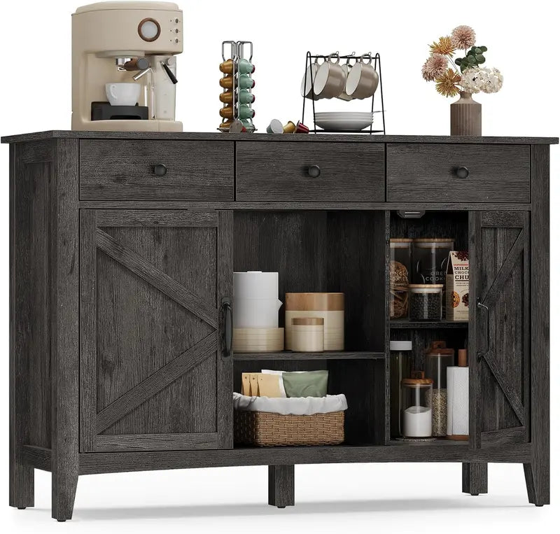 VASAGLE LIRY Collection Buffet Cabinet â€?Multi-Use Storage Credenza or Sideboard