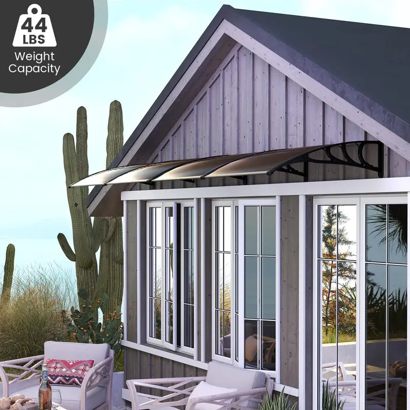 Sun and Rain-Resistant Window or Door Awning â€?UPF 50+ UV Protection