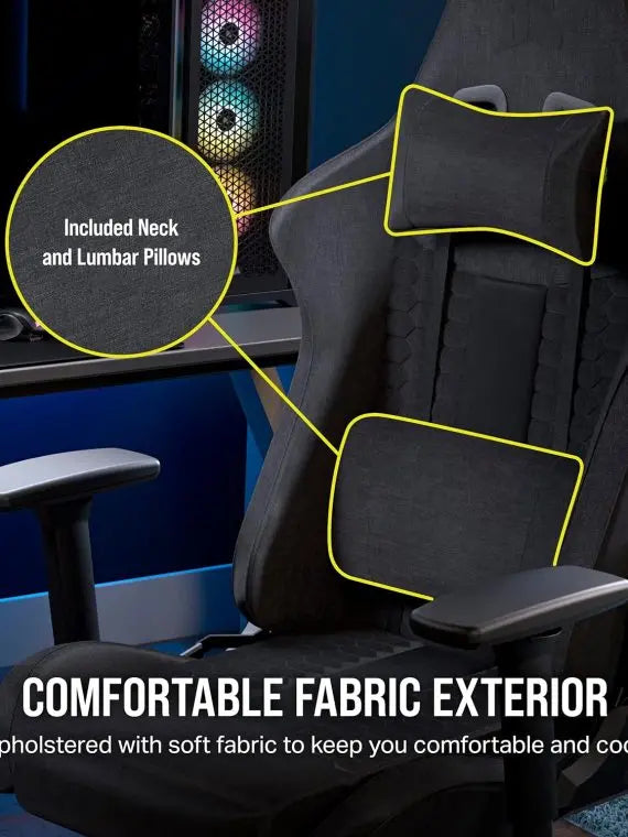 TC100 Relaxed Gaming Chair by TC, One Size, Gray & Black â€?Ergonomic Comfort for Gamers