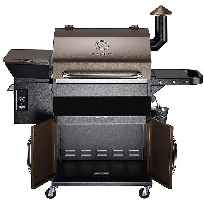 Z Grills â€?Wood Pellet Grill and Smoker with Cabinet Storage 1060 sq. in. ZPG-1000D â€?Bronze