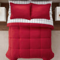 Serta Simply Clean 7-Piece Red Reversible Bed in A Bag, King