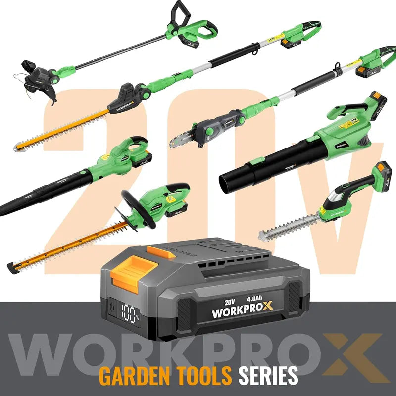 WORKPROX 20V Variable-Speed Cordless Leaf Blower â€?Includes 4.0Ah Battery and Fast-Charging USB-C Cable