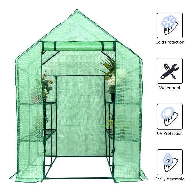 Walk-In Indoor/Outdoor Greenhouse Tent â€?4.8'×4.8'×6.4â€?Plant Growing Enclosure